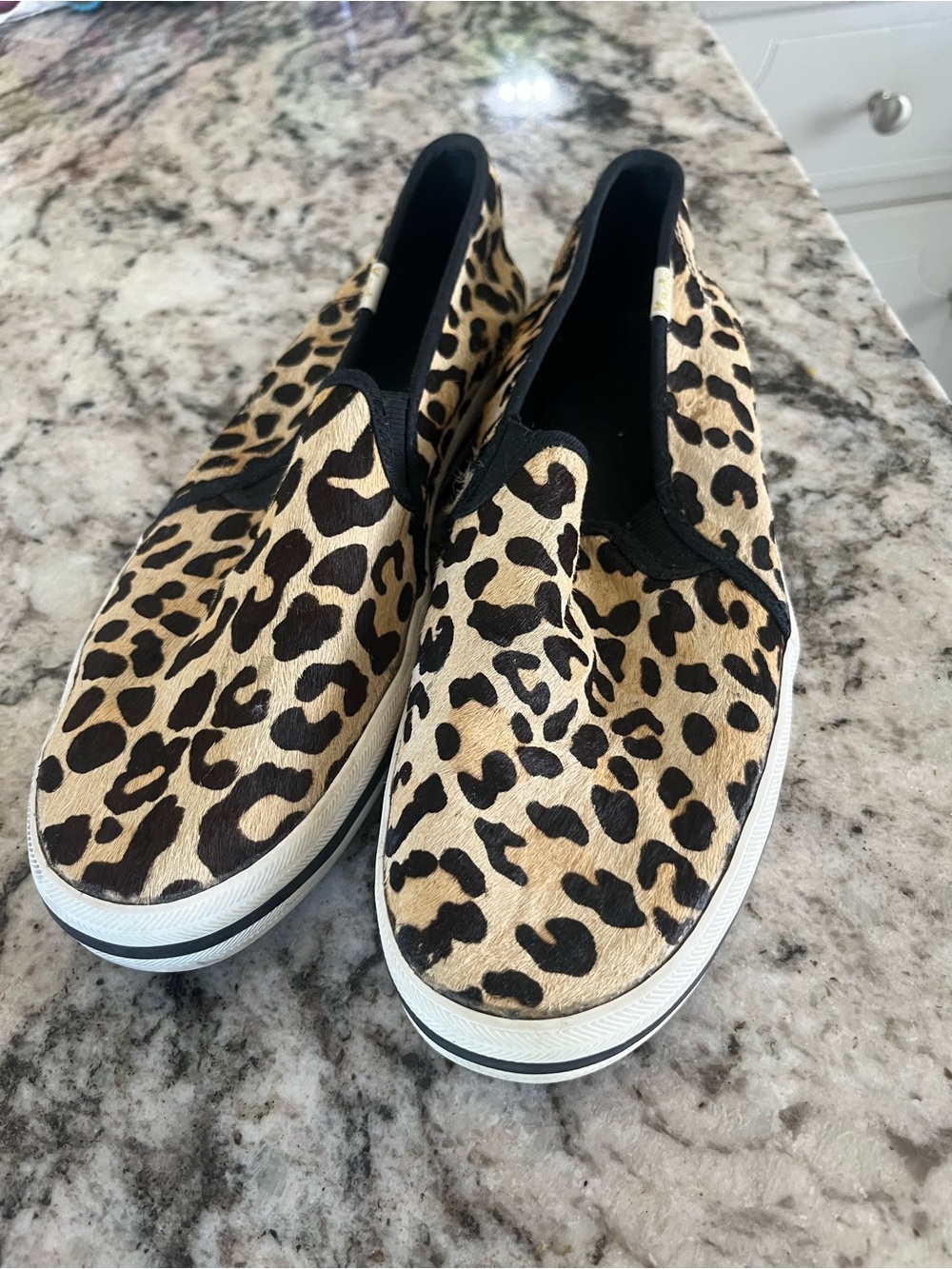 Kate Spade Hide Leopard Print Slip-On Casual Women's Sneakers by Keds